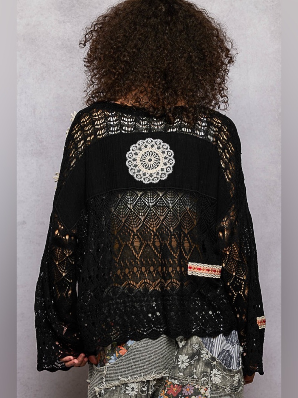 POL “ Heirloom Crochet “ Top | Black - Picture 5 of 9